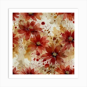 Red Flowers 5 Art Print