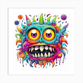 Psychedelic Monster 3 Art Print