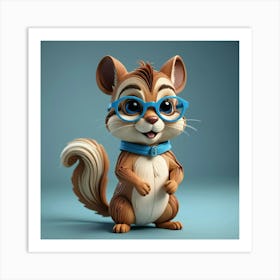 Cartoon Chipmunk 1 Art Print