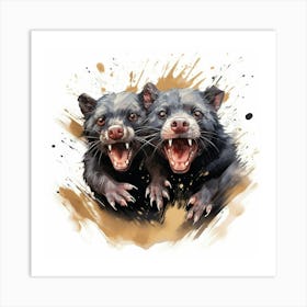 Tasmanian Devils Cartoon 1 Poster