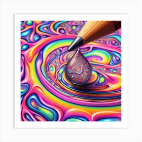 Psychedelic Painting, Psychedelic Art,Psychedelic Water Drop Art Print