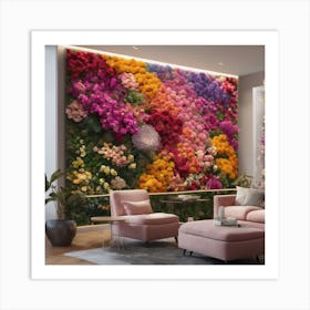 Flower Wall 1 Art Print