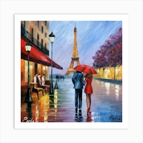 Paris In The Rain 1 Art Print