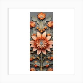 Flowers On A Wall Art Print