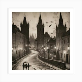 Prague At Night Art Print