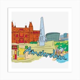 Amsterdam Skyline Art Print