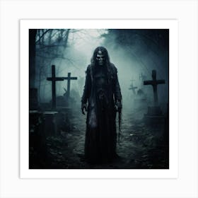 Ancient Health Frightened Daemon Human Rip Costume Scarey Afraid Invisible Evil Spook Ma (28) Art Print