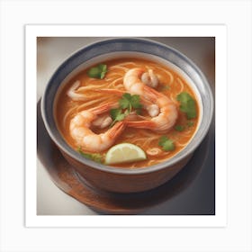 Delicious and Spicy: Authentic Sarawak Laksa Art Print