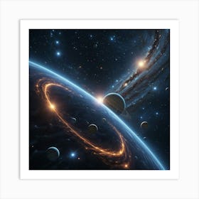 Planets In Space 2 Art Print