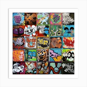 Graffiti Collage 5 Art Print