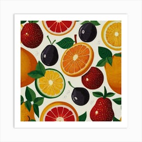 Fruit Pattern 2 Art Print