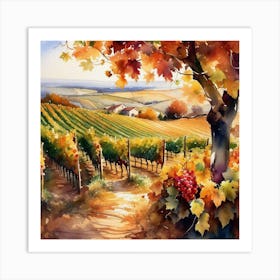 Autumn Vineyards 5 Art Print