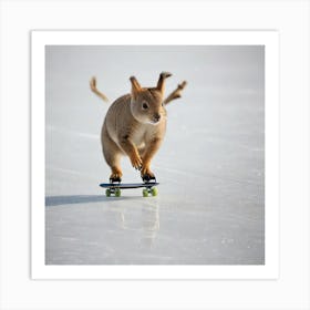 A Animal Doing Skating 740802998 Art Print