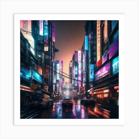 Neon City Art Print