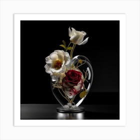 S 1527387089 Gs 7 Is 30 U 0 Oi 0 M Kandinsky 22 Flowers Encased In An Anatomical Glass Heart Art Print