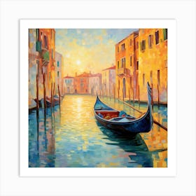 Gondola In Venice Art Print