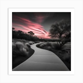 Path To The Sunset Art Print