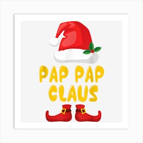 Flower Santa Claus Face Merry Christmas Day Me Pap Pap Claus Art Print