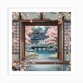 Cherry Blossom Serenity Art Print