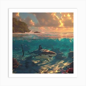 Shark Bay Art Print