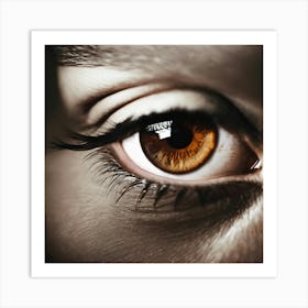 Close Up Of A Woman'S Eye 5 Art Print