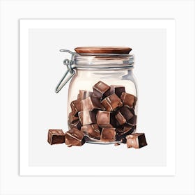 Jar Of Chocolate Art Print