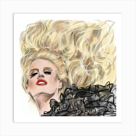 Blonde Girl Fashion Luxury Art Print