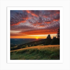 Sunset In The Mountains 85 Art Print