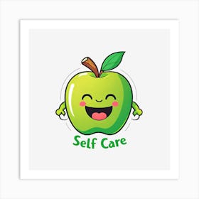 Self Care Apple Art Print