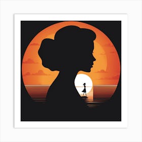 Silhouette Of A Woman 1 Art Print