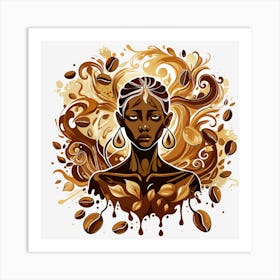 Coffee Woman Art Print