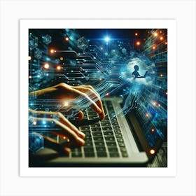 Digital Technology Concept Art Print