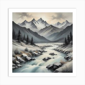 Mountain Stream Art Print