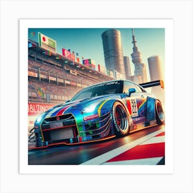 Japanese style race car Art Print