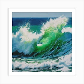 Green Wave Art Print