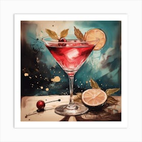 Cocktail Painting 1 Art Print