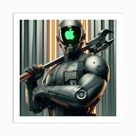 Soldier Holding An Apple 1 Art Print