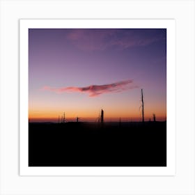 Sunrise and clouds 1:1 Art Print