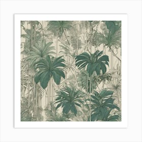 Tropical Jungle Wallpaper Art Print