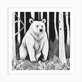 Bear In The Woods 6 Art Print