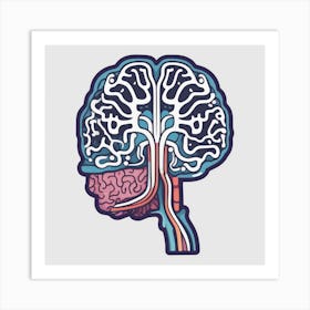 Human Brain Illustration 3 Art Print