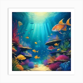 Underwater Seascape 3 Art Print