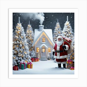 Santa Claus In The Snow 1 Art Print