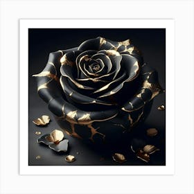 Gold Rose 6 Art Print