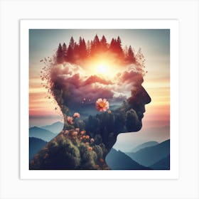 Man'S Head concept art Art Print