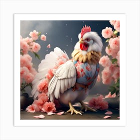 Chinese Rooster Art Print