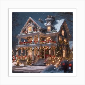 Christmas House 153 Art Print