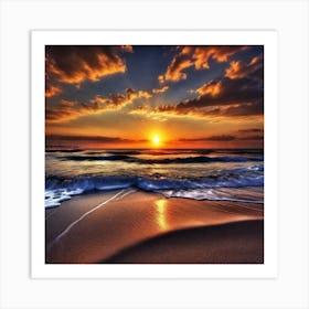 Sunset On The Beach 221 Art Print