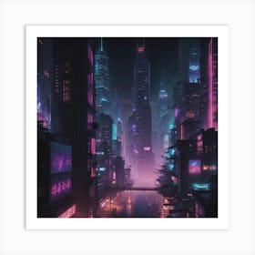 Cyberpunk City Art Print