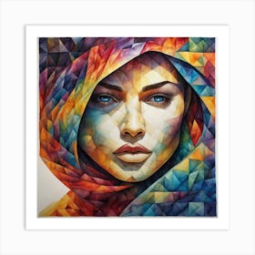 Geometric Woman Art Print